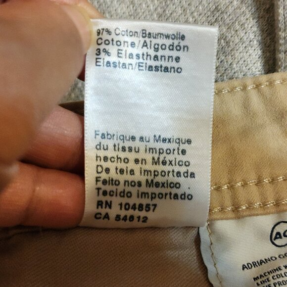 AG Adriano Goldschmied Everett Slim Straight Khaki Pants 36x32 Preppy Normcore - Picture 14 of 14